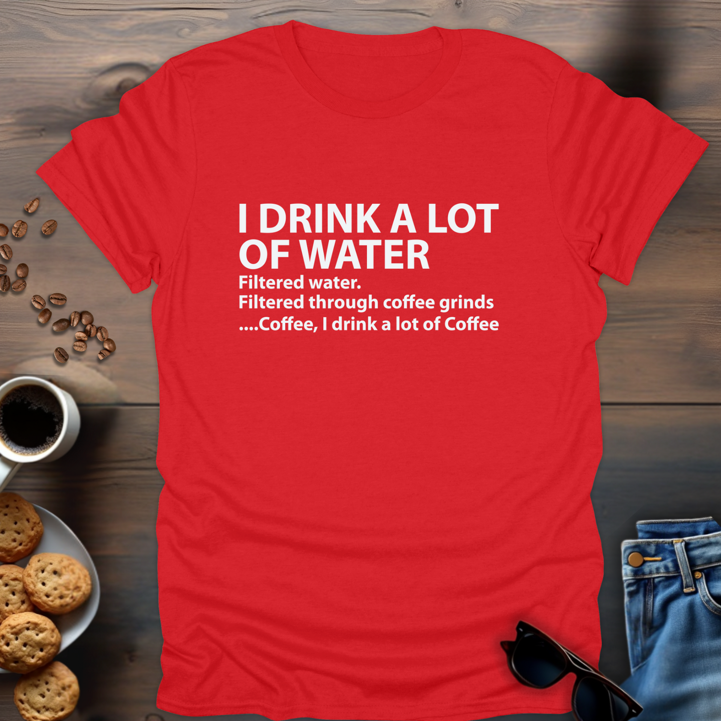 I Drink A Lot Of Water...Coffee T-Shirt