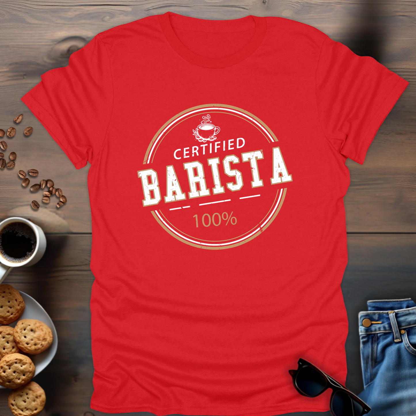 Certified Barista 100% T-Shirt