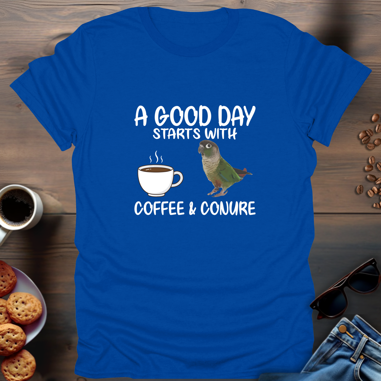 A good day starts with coffee & conure T-Shirt