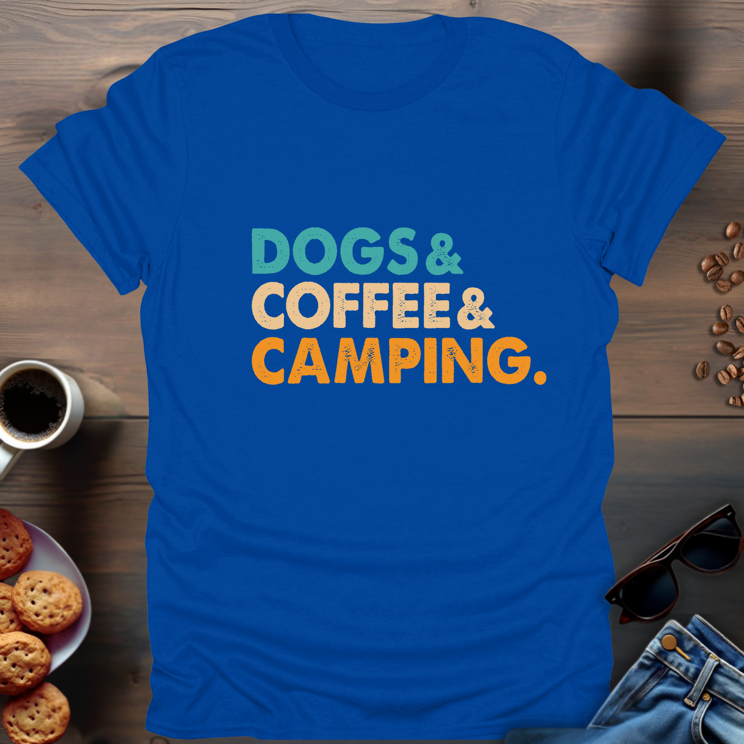 Dogs & Coffee & Camping T-Shirt