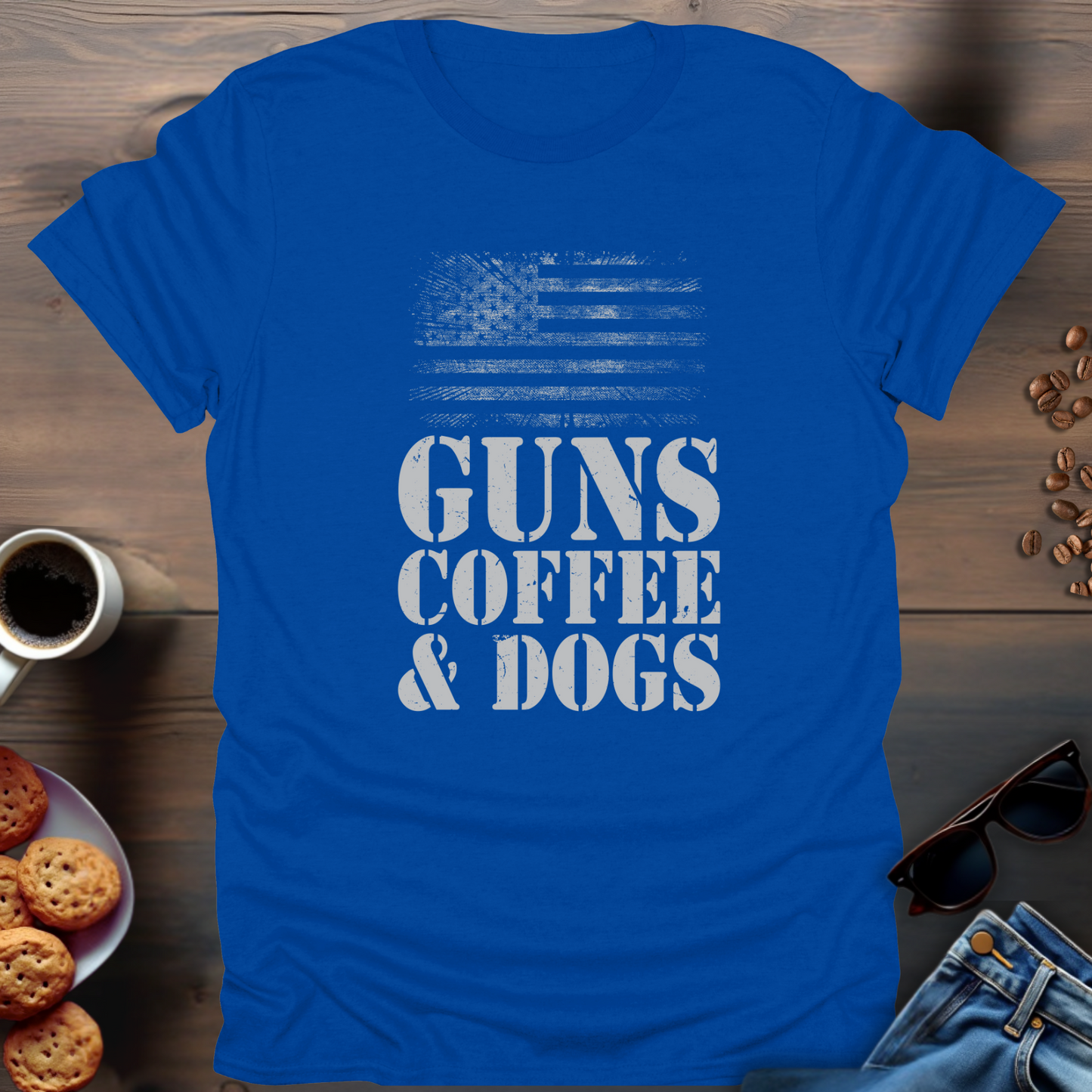 Guns Coffee & Dogs T-Shirt