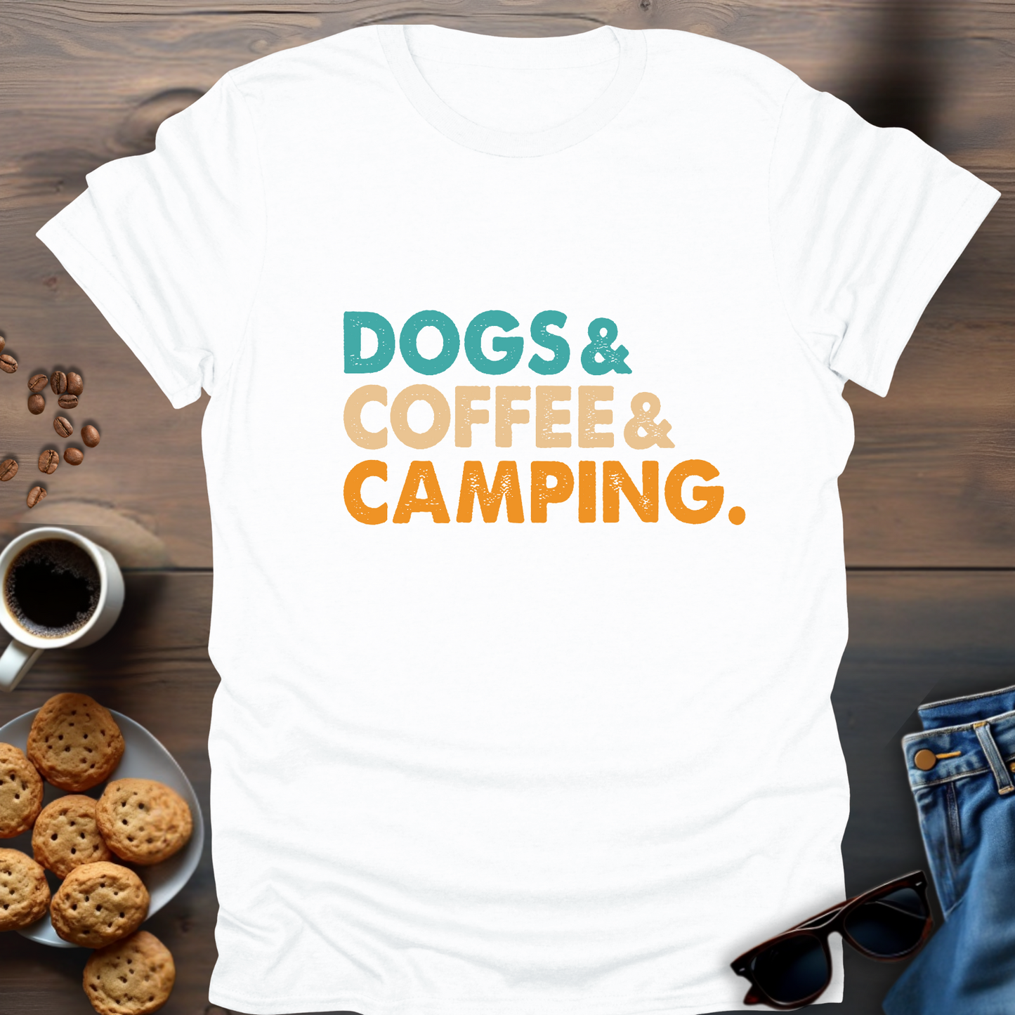 Dogs & Coffee & Camping T-Shirt