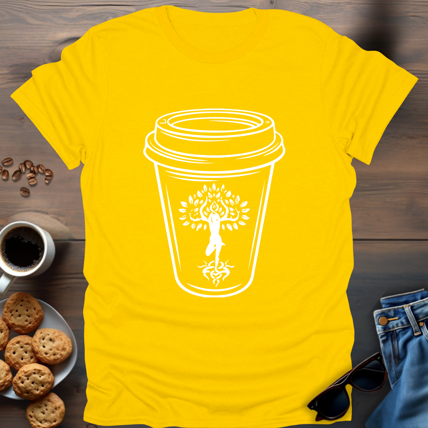 Yoga Coffee in cup T-Shirt